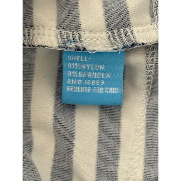 J. McLaughlin Nicola Skirt Striped Blue White Catalina Cloth Tiered Women Size L - Picture 7 of 8